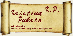 Kristina Puketa vizit kartica